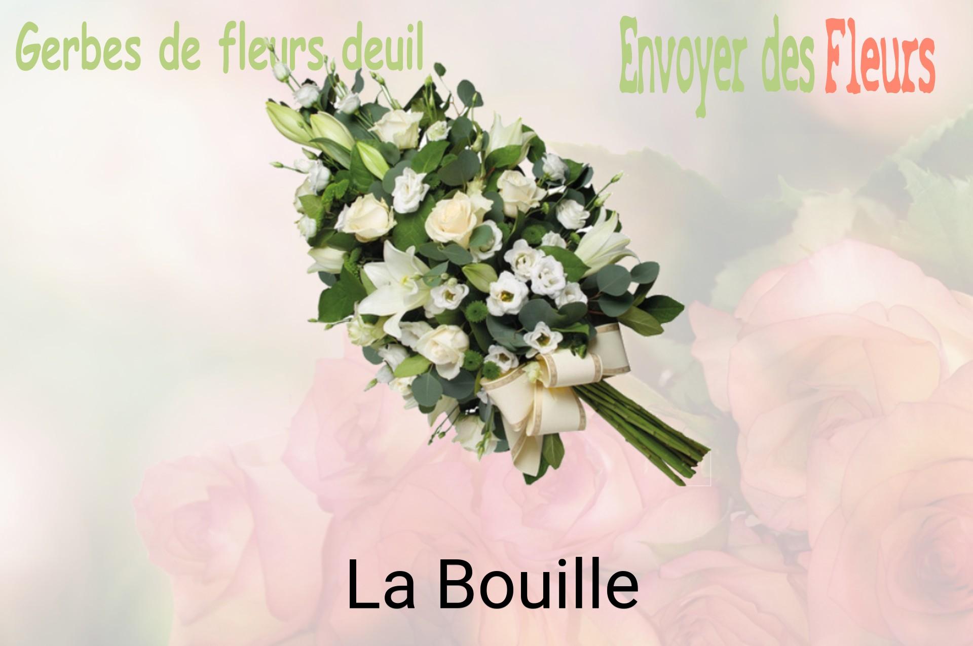 Gerbe de fleurs de deuil livrée à La Bouille